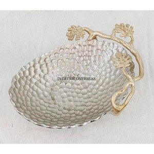 Tamaño y logotipo personalizados disponibles Aluminio fundido Color plata Acabado Brillante Pulido La mayoría de los cuencos de diseño de lujo de la India - Product Image 3