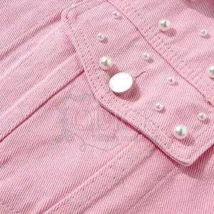 Vêtements décontractés veste en jean pour femmes de haute qualité 100% coton tricoté respirant léger - Product Image 4