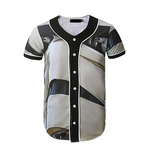 Logo personnalisé nom vente en gros ensemble de chemises de baseball personnalisées pour adultes à rayures vintage impression numérique vêtements de softball coton spandex respirant - Product Image 6