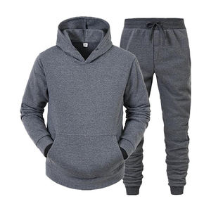 Fabricant de vêtements OEM personnalisés pour hommes : Veste zippée et pantalon de costume, hauts à manches longues entièrement zippés, pantalons de sport, tenues athlétiques - Product Image 1