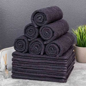 Serviettes de salon professionnelles pour la coiffure, en coton absorbant, séchage rapide, non décolorantes, pour la coupe et la coloration des cheveux - Product Image 3