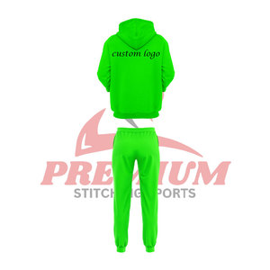 Ensemble survêtement baggy streetwear personnalisé en coton uni pour hommes, pantalon de survêtement et sweat-shirt lourds - Product Image 6