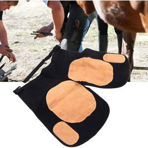Delantal de herrador de primera calidad profesional en cuero genuino para herraduras y aseo de caballos, uso veterinario ecuestre duradero - Product Image 4