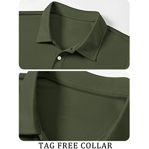 Chemises polo pour hommes, été, couleur unie, col rabattu, bouton, manches courtes élastiques, haut de qualité pour le travail, chemise polo de bureau - Product Image 4