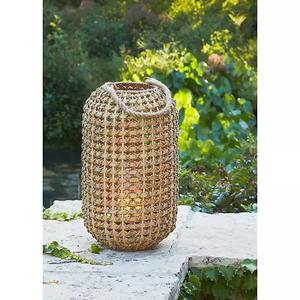 Linterna colgante de algas marinas de yute, tamaño personalizado, Diseño Artesanal hecho a mano para decoración de apartamentos con linterna de vela - Product Image 3