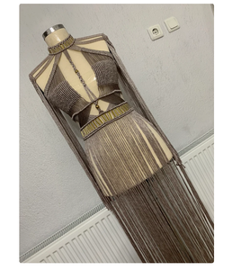 Couleur argent cadeau fait main POUR VOTRE MARIÉE À ÊTRE Coton Tissé À La Main Festival Vêtements Bustier Crop Top Femmes Macramé Robe De Plage - Product Image 2