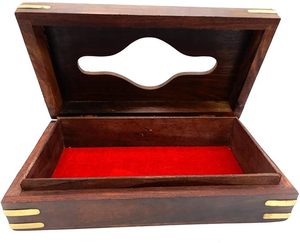 HF Crafts Caja de madera retro grande hecha a mano con tapa Diseño personalizado de alta calidad para el hogar antiguo Cajas de pañuelos al por mayor - Product Image 2
