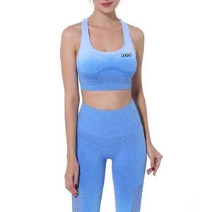 Ensemble yoga et fitness pour femmes Vêtements d'entraînement pour femmes Soutien-gorge de sport Ensemble leggings 100% coton Nouveau design imprimé par sublimation - Product Image 2