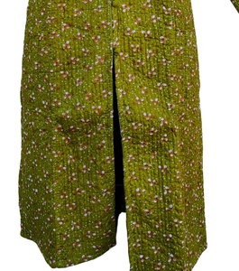 Veste en coton matelassé à imprimé floral avec décoration boutonnée, 2 poches, manches longues, respirante, pour l'automne, l'hiver et le printemps - Product Image 4