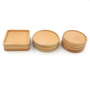 Sous-verres à thé en bois faits à la main de qualité supérieure, style classique, artisanat indien, résine époxy, bois d'acacia, tapis/plaques en carton - Product Image 3