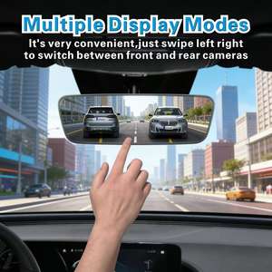 Monitor de Espejo con Cámara para Coche, 60FPS, IPS, con Monitor de Estacionamiento, Doble Lente, Pantalla Táctil, WiFi, Grabador de Video para Autos/Camiones - Product Image 5