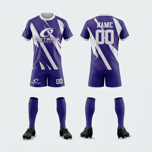 Servicio OEM, Uniforme de Rugby Antibacterial de Manga Corta para Hombre, Logotipo Personalizado, 100% Poliéster, Duradero y Ligero - Product Image 4