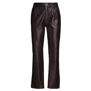 Pantalones de Cuero Cómodos para Mujer, Cuero Suave de Primera Calidad, Estilo Clásico para Uso Casual de Adultos - Product Image 1