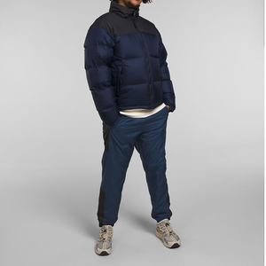 Veste d'hiver coupe-vent personnalisée pour hommes col bouffant à capuche oversize imprimé avec logo technique lavée style toile décontractée - Product Image 4