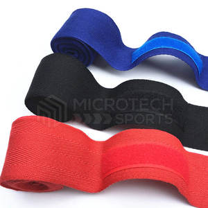 Bandages de poignet d'entraînement professionnels multicolores avec tissu semi-élastique, boucle intégrée pour le pouce et fermeture à scratch sécurisée - Product Image 1