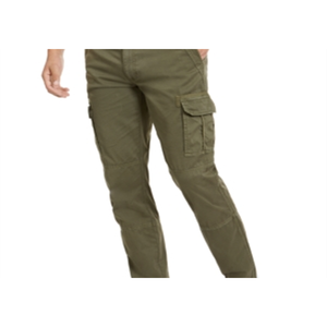 Pantaloni Cargo da Uomo American Rag Slim-Fit in Tela 100% Cotone Taglia XL Verdi con Motivo a Righe e Decorazione con Cerniera Vestibilità Comoda Colorati - Product Image 3