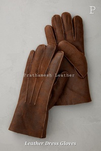 Guantes de cuero Premium Guantes de vestir de estilo cómodo de calidad para hombres Guantes de conducción suaves para exteriores Perfectos para usos diarios tendencia - Product Image 4
