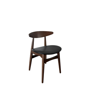 เก้าอี้รับประทานอาหารไม้เนื้อแข็งสไตล์ร่วมสมัยและมินิมอล (ชุด 2 ตัว) - พนักพิงโค้งรูปวงรี - Product Image 6