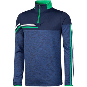 100% poliéster GAA Jersey media cremallera superior Hurling chaqueta logotipo personalizado impresión patrón sólido de talla grande tejido de punto - Product Image 3