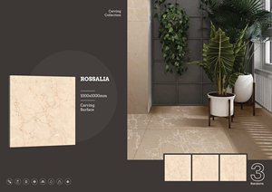 กระเบื้องผนังพอร์ซเลนแกะสลักพื้น100x100 | กระเบื้อง1000x1000รูปแบบขนาดใหญ่ที่ทนทาน | คอลเลกชันส่งออกสุดหรู - Product Image 2