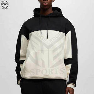 Sweat à capuche en coton uni gris bloc de couleur sweat à capuche manches longues unisexe 100% coton polaire x-long manches longues autres sweats - Product Image 5