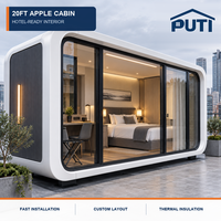 Suite Cabine Apple de 20 pieds en acier modulaire protégé contre la corrosion pour club de plage tropical et hôtel de plongée