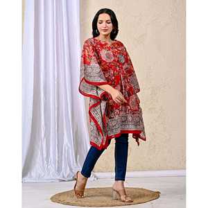 Caftán de Algodón Estampado a Mano, Talla Única, Transpirable, Elegante, para Ocio, Playa, Verano, Estilo Hippie, OEM/ODM Disponible - Product Image 6