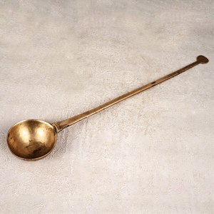 Ustensiles de cuisine marron acier inoxydable laiton cuivre serveur à salade ensemble de couverts outils de service de cuisine avec spatule matériau métallique - Product Image 5