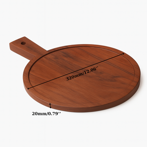 Tabla de cortar de bambú ecológica grande con mango, tabla de cortar de madera natural para uso en la cocina, apta para lavavajillas - Product Image 4