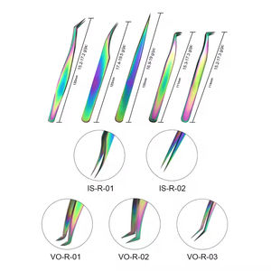 Pince à cils irisée Design personnalisé Outils de haute précision pour la beauté de la mode et les extensions de cils - Product Image 4