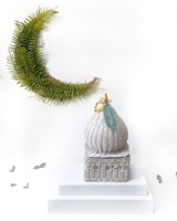Paniers-cadeaux en rotin uniques pour le Ramadan et l'Aïd rotin tissé à la main avec conception de dôme de mosquée