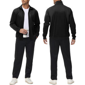 Survêtement 2 pièces en polyester Spandex Slim Fit Gym Training Streetwear OEM Ensemble de vêtements de sport personnalisés - Product Image 3