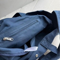 Sac fourre-tout en toile bleu marine, grande capacité, à porter à l'épaule ou en bandoulière, pour femme, décontracté, voyage, shopping, imperméable, quotidien, unisexe