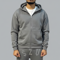 Setelan Olahraga Pria Berkerudung Streetwear Grosir Desain Baru Sport 100% Katun French Terry Tahan Angin Solid Ramah Lingkungan Puff Printing