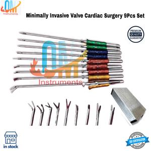 Ensemble d'instruments de chirurgie cardiaque manuelle minimalement invasive certifié ISO13485, 9 pièces de qualité supérieure, outils chirurgicaux de haute qualité - Product Image 1