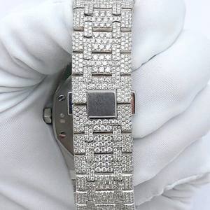 Nueva Llegada Verde Baguette Color VVS Moissanite Mecánico Automático Iced Out Diamond Reloj de Pulsera Hip Hop Moda Mayorista - Product Image 6