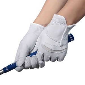 Último estilo de piel de oveja de cuero por encargo suave PU hombres mujeres golfista deportes de verano guantes de golf duraderos - Product Image 2
