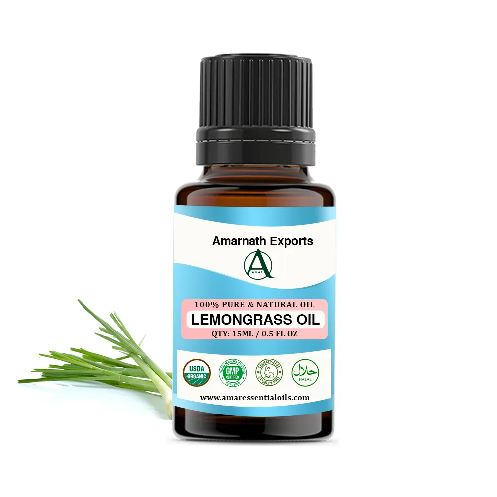 Minyak esensial Lemongrass dengan properti anti-inflamasi 100 minyak Lemongrass alami penyuling pada tingkat grosir dari India