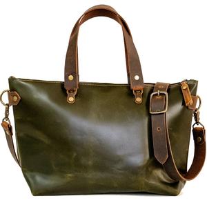 Bolso de mano Vintage para mujer, bolso de hombro de gran capacidad con cremallera de estilo suave de cuero genuino de alta calidad, uso diario, de gran capacidad - Product Image 1