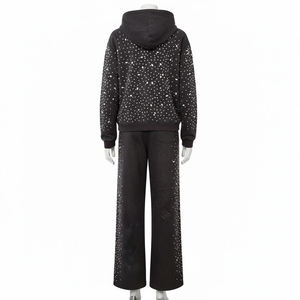 Chándal Moderno con Lavado Ácido y Pedrería Personalizado para Ropa Urbana, Estilo Moderno Personalizado, Chándal de Felpa 100% Algodón para Unisex - Product Image 5