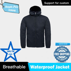 Hexaplus, chaqueta impermeable deportiva ligera para hombre, chubasquero de invierno Formal personalizado, cremallera con capucha, Material de poliéster fino - Product Image 6