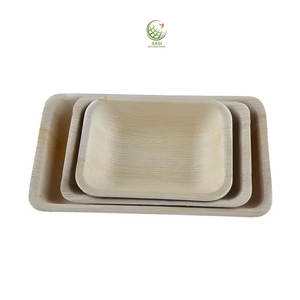 Assiette biodégradable écologique Vaisselle en feuille de palmier Plateaux jetables en feuille de palmier au prix de gros - Product Image 1