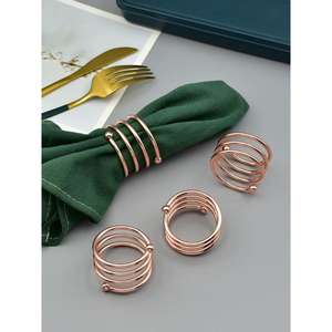 แหวนผ้าเช็ดปากทองเหลืองคุณภาพพรีเมี่ยมที่สวยงามพร้อมรายละเอียดของช่างฝีมือที่ไม่เหมือนใครสำหรับการสร้างโอกาสพิเศษที่น่าจดจำอย่างแท้จริง - Product Image 6