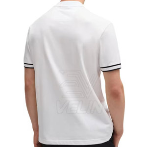 Polo à fermeture éclair extensible pour homme, coupe ajustée, t-shirt tendance, polo à fermeture éclair pour homme, léger, en coton doux, chemise d'été - Product Image 3