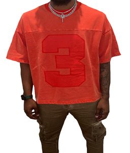 Custom Drop Shoulder Streetwear Boxy Loose fit Oversized Vintage 100% algodón ácido lavado impreso camiseta para hombres - Product Image 4