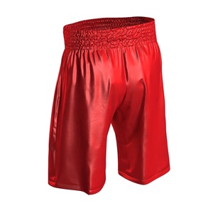 กางเกงชกมวยขายส่งแบบยูนิเซ็กซ์ ผ้าเรียบ ยืดหยุ่น แห้งเร็ว 100% โพลีเอสเตอร์ สำหรับมวยไทย ศิลปะการต่อสู้ คิกบ็อกซิ่ง - Product Image 4