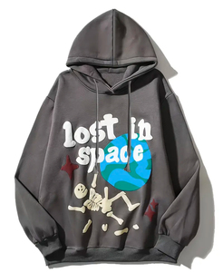 Pull-over décontracté pour homme, sweat-shirt à capuche de style urbain avec impression de bulles, lavable en machine pour le printemps, l'automne ou l'hiver - Product Image 1