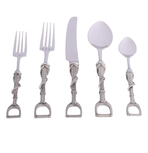 Cubiertos con mango de esmalte blanco, juego de cubiertos de Color personalizado, Decoración de mesa, cuchillo dorado, cubiertos de cocina, uso para el hogar y la boda - Product Image 5