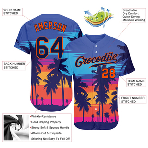 Nueva Camiseta de Béisbol Personalizada de Poliéster Sublimado de Calidad Superior al Mejor Precio de Venta de Servicios EM, Camiseta de Béisbol de Manga Corta - Product Image 4