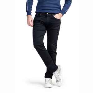 กางเกงยีนส์ผ้ายืดเข้ารูปสีดำสำหรับผู้ชายกางเกงยีนส์ขาเรียวใส่สบายผ้าคอตตอนผสมมีสไตล์เสื้อผ้าแฟชั่นสำหรับใส่ในชีวิตประจำวัน - Product Image 1